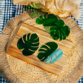 Podložka pod pohár v tvare listu monstery