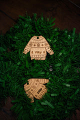 Svetrík s menom na zavesenie