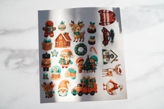 Vianočné nálepky – retro ilustrácie